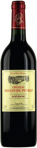 Вино Chateau Moulin du Peyrat, Medoc AOC, 2015