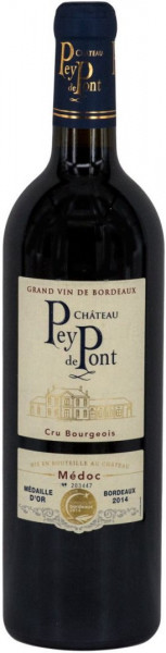 Вино Chateau Pey de Pont, Medoc AOC, 2014