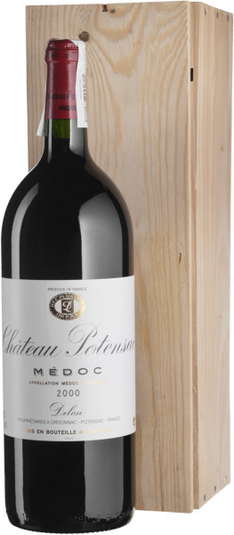 Вино Chateau Potensac, Medoc AOC Cru Bourgeois, 2000, wooden box, 1.5 л