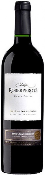 Вино Chateau Roberperots, "Cuvee Olivia", Bordeaux AOP, 2010
