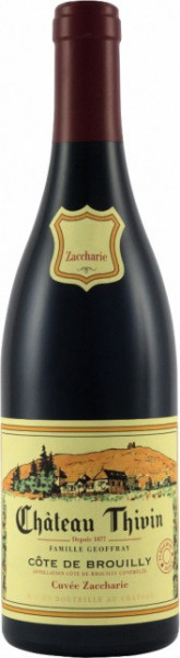 Вино Chateau Thivin, "Cuvee Zaccharie" Cote de Brouilly AOC, 2020