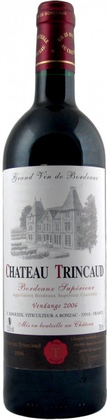 Вино Chateau Trincaud, Bordeaux Superieur AOC, 2006