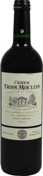 Вино Chateau Trois Moulins, Cru Bourgeois Haut-Medoc AOC, 2013