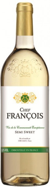Вино "Chef Francois" Blanc Semi Sweet, 1 л