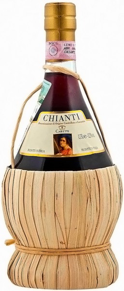 Вино Chianti DOCG "Caretti", in Fiasco