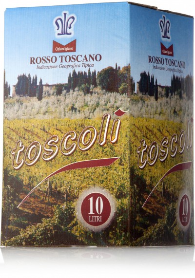 Вино Chiantigiane, Toscoli Rosso Toscano IGT, 10 л