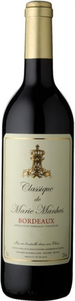 Вино "Classique de Marie Manhes" Bordeaux AOC Rouge Sec