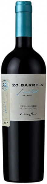 Вино Cono Sur, "20 Barrels" Carmenere, Limited Edition, Cachapoal Valley DO, 2017