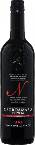 Вино Contri Spumanti, "Duca della Rocca" Negroamaro, Puglia IGP