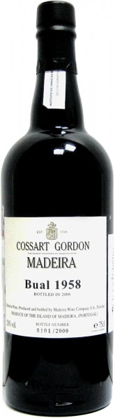 Вино Cossart Gordon, Bual, 1958