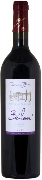 Вино Cotes de Provence AOC, "Belouve" Rouge, 2011, 0.375 л