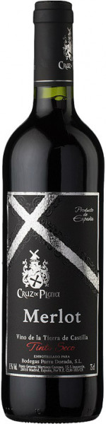Вино "Cruz de Plata" Merlot Seco, Tierra de Castilla IGP