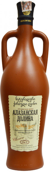 Вино D&T, "Alazany Valley" White, Clay Bottle
