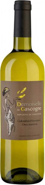 Вино "Domain de Menard", Demoiselle de Gascogne Colombard-Sauvignon-Gros Manseng, Cotes de Gascogne IGP, 2018