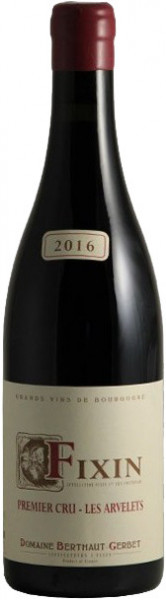 Вино Domaine Berthaut-Gerbet, Fixin Premier Cru "Les Arvelets" AOC, 2016