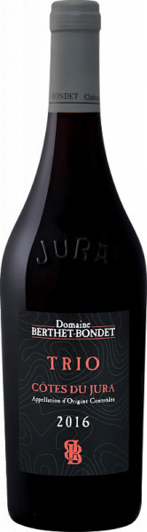 Вино Domaine Berthet-Bondet, "Trio", Cotes du Jura AOC, 2016