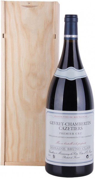Вино Domaine Bruno Clair, Gevrey-Chambertin Premier Cru "Cazetiers", 2006, wooden box, 1.5 л