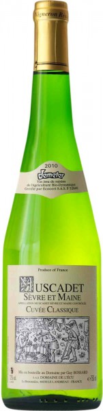Вино Domaine de l'Ecu, "Cuvee Classique" Muscadet Sevre et Maine AOC, 2010