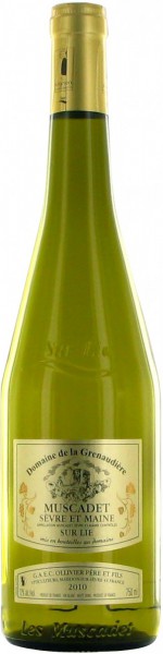 Вино Domaine de la Grenaudiere, Muscadet de Sevre et Maine AOC "Sur Lie", 2010