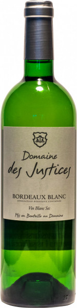 Вино "Domaine des Justices" Blanc, Bordeaux AOC, 2016