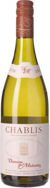 Вино Domaine des Malandes, Chablis AOC, 2010, 0.375 л