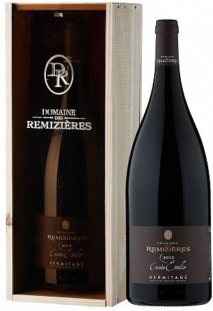 Вино Domaine des Remizieres, "Cuvee Emilie", Hermitage AOC Rouge, 2014, wooden box, 1.5 л