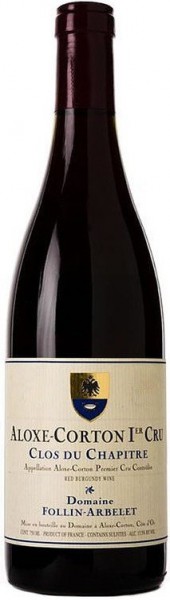 Вино Domaine Follin-Arbelet, Aloxe-Corton Premier Cru "Clos du Chapitre" AOC, 2013