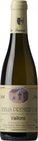 Вино Domaine Jean et Sebastien Dauvissat, Chablis 1-er Cru Vaillons Vieilles Vignes, 2004, 0.375 л