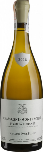 Вино Domaine Paul Pillot, Chassagne-Montrachet 1-er Cru "La Romanee" AOC, 2018