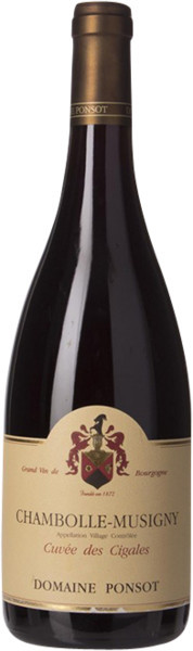 Вино Domaine Ponsot, Chambolle-Musigny "Cuvee des Cigales" AOC, 2014