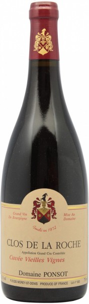 Вино Domaine Ponsot, Clos de la Roche Grand Cru "Cuvee Vieilles Vignes" AOC, 2012