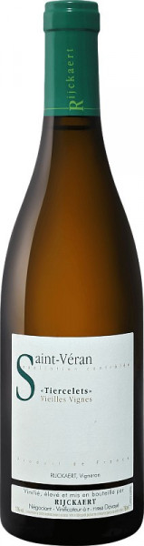 Вино Domaine Rijckaert, Saint-Veran "Tiercelets" Vieilles Vignes AOP, 2018