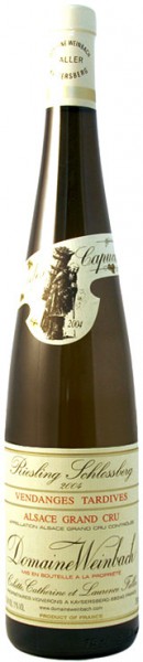 Вино Domaine Weinbach, Riesling Grand Cru Schlossberg Vendanges Tardives, 2006, 0.5 л