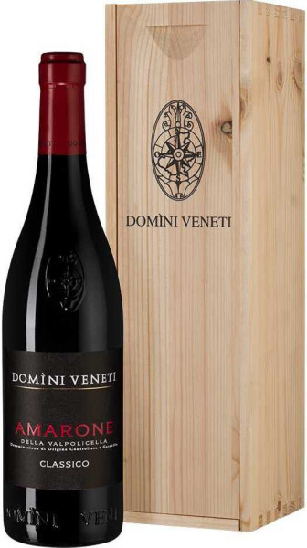 Вино "Domini Veneti" Amarone della Valpolicella Classico DOC, 2017, wooden box