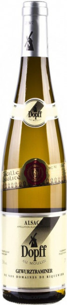 Вино Dopff au Moulin, Gewurztraminer de Riquewihr, Alsace AOC, 2015