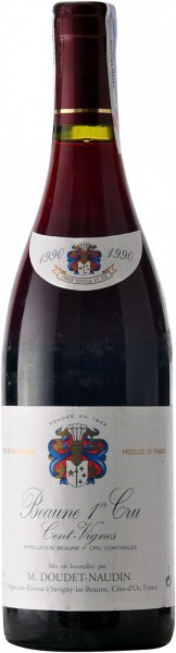 Вино Doudet Naudin, Beaune 1-er Cru "Cent-Vignes" AOC, 1990