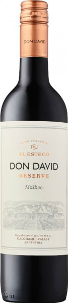 Вино El Esteco, "Don David" Malbec Reserve, 2018