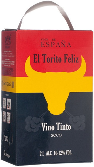 Вино "El Torito Feliz" Tinto Seco, bag-in-box, 2 л