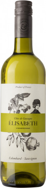 Вино "Elisabeth Vigneronne" Colombard-Sauvignon Blanc, Cotes de Gascogne IGP