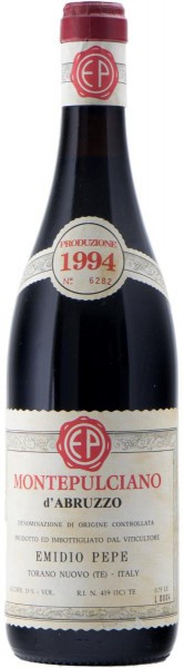Вино Emidio Pepe, Montepulciano d'Abruzzo DOC, 1994
