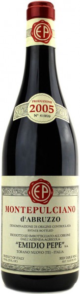 Вино Emidio Pepe, Montepulciano d'Abruzzo DOC, 2005
