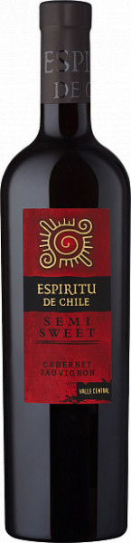 Вино "Espiritu de Chile" Cabernet Sauvignon Semi-Sweet, Valle Central DO, 2017