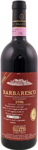 Вино Falletto, Barbaresco DOCG "Asili" Riserva, 1996