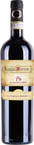 Вино Famiglia Marrone, Pio Da Uve Barbera e Nebbiolo DOC, 2019