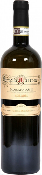 Вино Famiglia Marrone, "Solaris", Moscato d'Asti DOCG, 2018