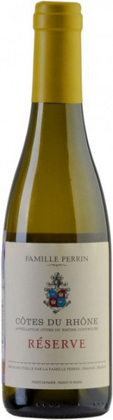 Вино Famille Perrin, "Reserve" Cotes du Rhone AOC Blanc, 2018, 0.375 л