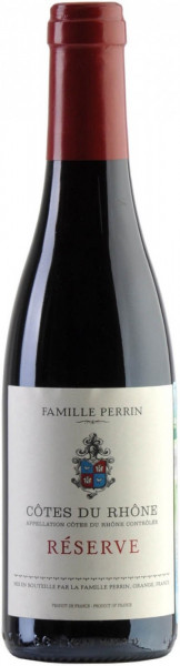 Вино Famille Perrin, "Reserve" Cotes du Rhone AOC Rouge, 2017, 0.375 л