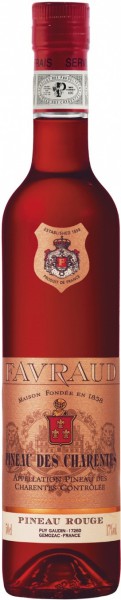 Вино Favraud, Pineau des Charentes AOC Rouge, 0.5 л