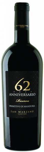 Вино Feudi di San Marzano, "Anniversario 62" Riserva, Primitivo di Manduria DOP, 2015
