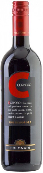 Вино Folonari, "Corposo", Terre Siciliane IGT, 2012